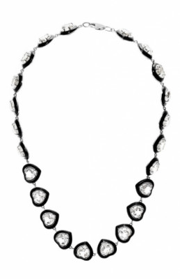 Ожерелье с сердцами из горного хрусталя Moonka